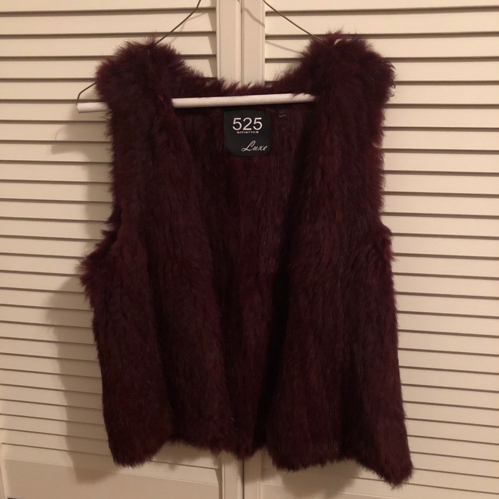 525 America rabbit fur vest